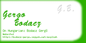 gergo bodacz business card